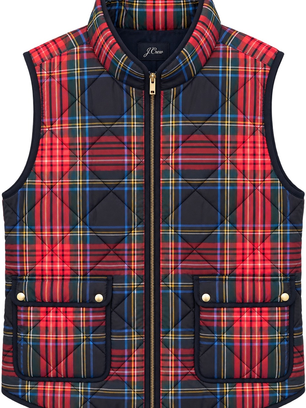 J. Crew Women’s EXCURSION VEST IN STEWART TARTAN WITH PRIMALOFT